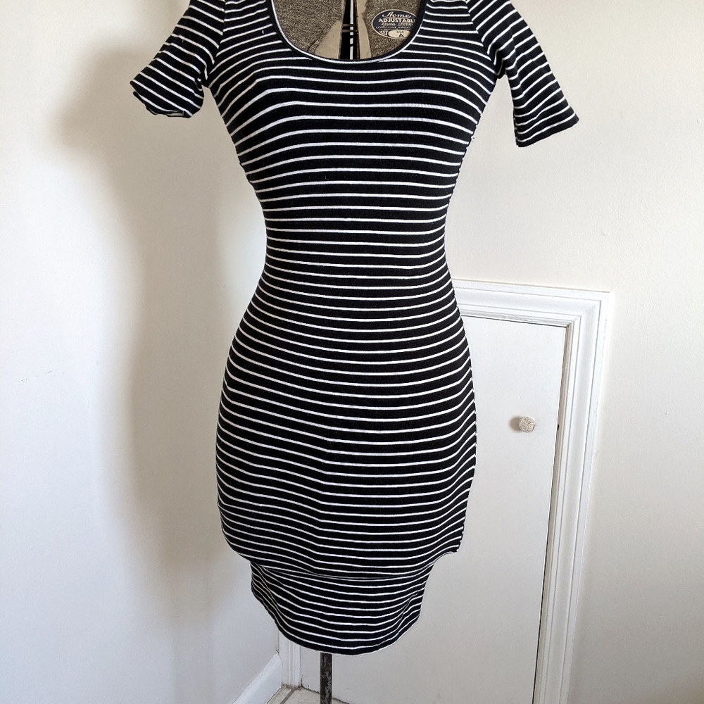 Striped Body Con Dress